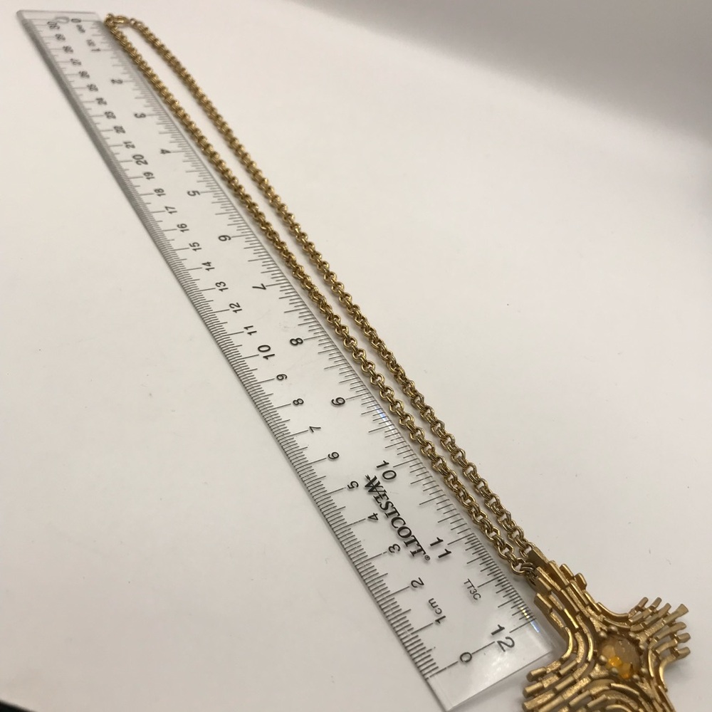Vintage Sarah Coventry Gold-Tone Cross Pendant Necklace - Picture 9 of 11